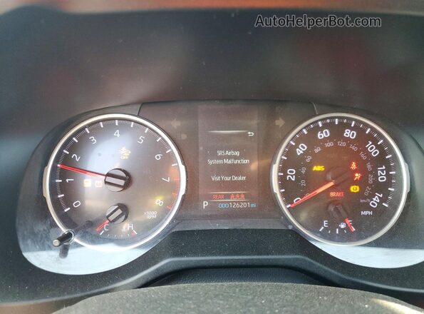 2T3H1RFV2LW079551 2020 TOYOTA RAV4 Gray Instrument cluster view