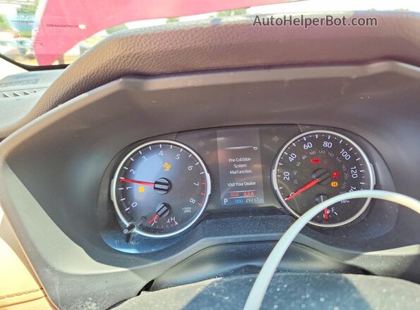 2T3H1RFV2NW200985 2022 TOYOTA RAV4 Red Вид щитка приладів