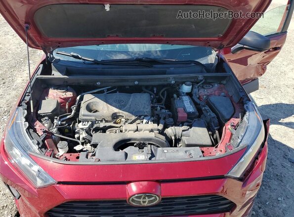 2T3H1RFV3MW185282 2021 TOYOTA RAV4 Burgundy ძრავის განყოფილების ხედი