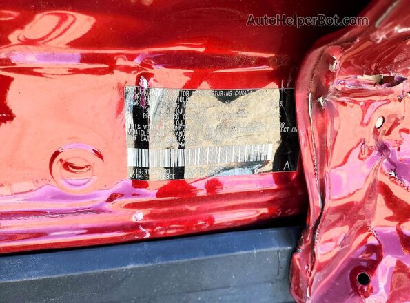 2T3H1RFV3MW185282 2021 TOYOTA RAV4 Burgundy VIN კოდის სტიკერის ხედი