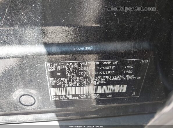 2T3H1RFV4LC042437 2020 TOYOTA RAV4 Black Widok komory silnika