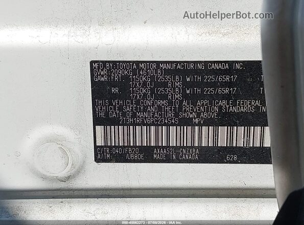 2T3H1RFV6PC234545 2023 TOYOTA RAV4 White ძრავის განყოფილების ხედი