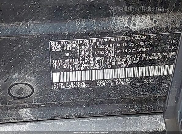 2T3H1RFV8KW035312 2019 TOYOTA RAV4 Black Շարժիչի բաժամունքի տեսք