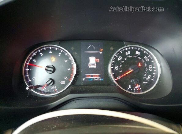 2T3H1RFV8KW053972 2019 TOYOTA RAV4 Silver Instrument cluster view