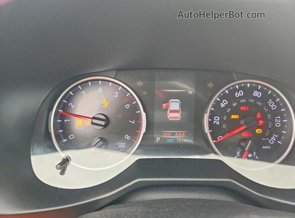 2T3H1RFV8LC033885 2020 TOYOTA RAV4 Gray Instrument cluster view