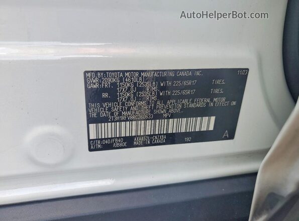 2T3H1RFV8RC260633 2024 TOYOTA RAV4 White ძრავის განყოფილების ხედი