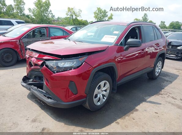 2T3H1RFV9KW033424 2019 TOYOTA RAV4 Red Առջևի ձախ երեք քառորդ տեսարան