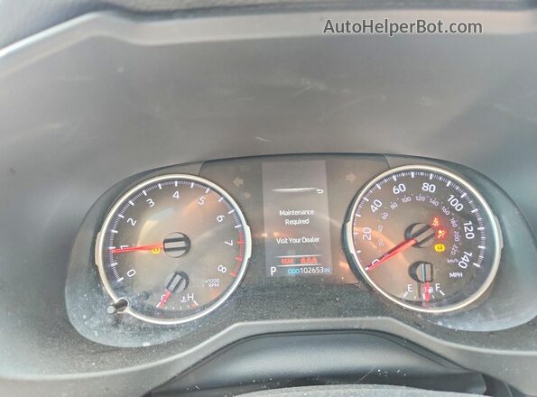 2T3H1RFVXKW021332 2019 TOYOTA RAV4 Silver ხელსაწყოთა პანელის ხედი