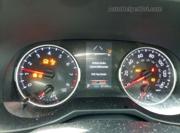 2T3H1RFVXNC173309 2022 TOYOTA RAV4 Gray Instrument cluster view
