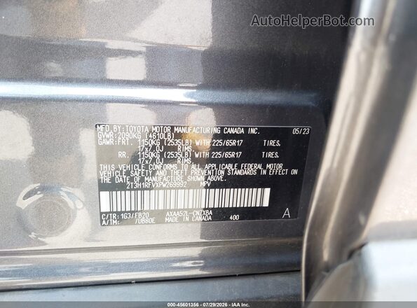 2T3H1RFVXPW269992 2023 TOYOTA RAV4 Gray Widok komory silnika