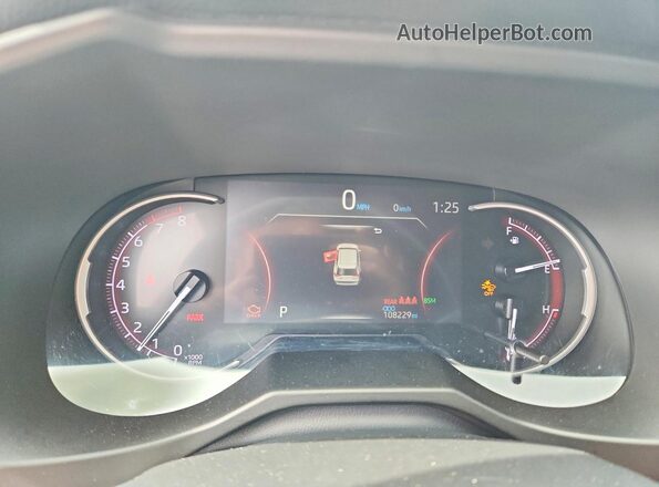 2T3J1RFV0KW023138 2019 TOYOTA RAV4 Burgundy Instrument cluster view