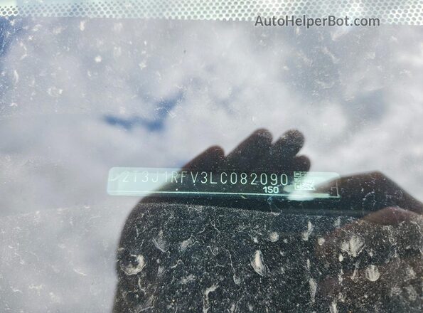 2T3J1RFV3LC082090 2020 TOYOTA RAV4 Black Vista de la etiqueta del VIN