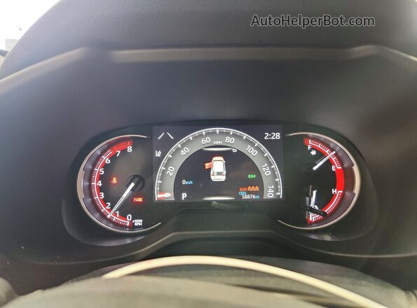 2T3J1RFV5PW358161 2023 TOYOTA RAV4 White Սարքավորումների վահանակի տեսք