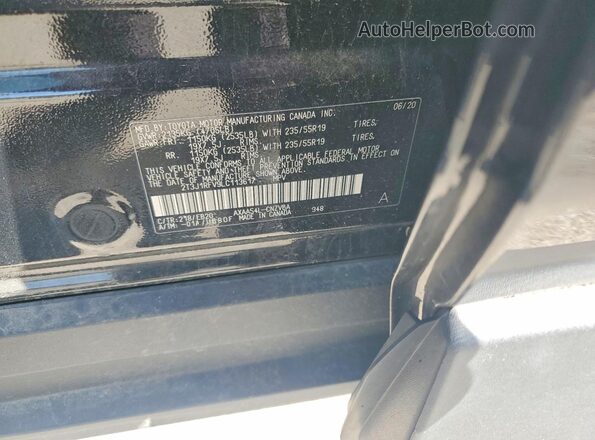 2T3J1RFV9LC113617 2020 TOYOTA RAV4 Black Vista de la etiqueta del VIN
