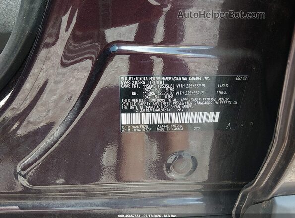 2T3JFREV1JW828213 2018 TOYOTA RAV4 Burgundy Widok komory silnika