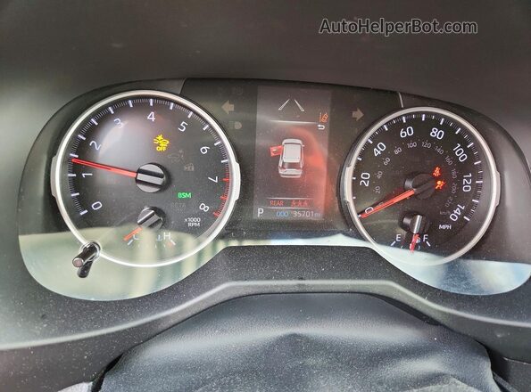 2T3K1RFV4MW103758 2021 TOYOTA RAV4 Red Vista del cuadro de instrumentos