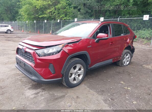 2T3MWRFV0KW036180 2019 TOYOTA RAV4 HYBRID Red Vista tres cuartos delantera izquierda