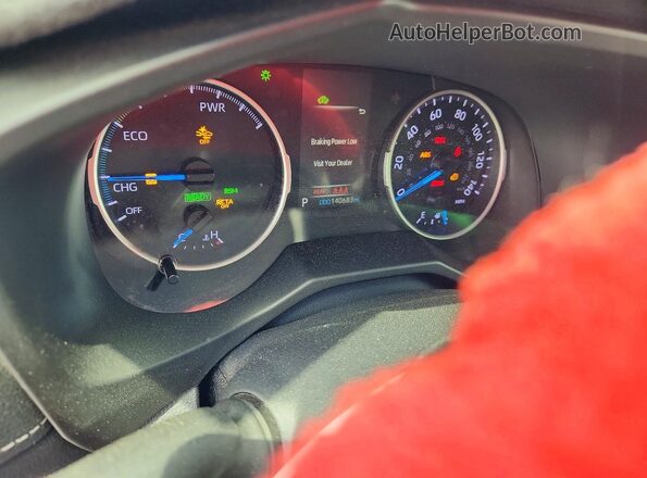 2T3MWRFV4KW017521 2019 TOYOTA RAV4 Blue Instrument cluster view