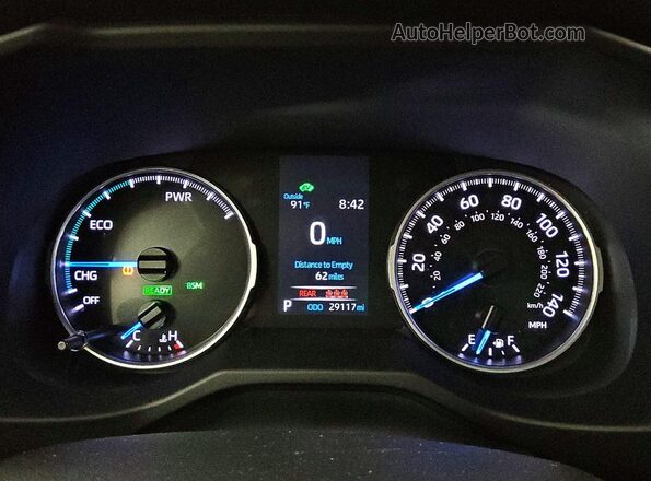 2T3MWRFV4MW116679 2021 TOYOTA RAV4 White Սարքավորումների վահանակի տեսք