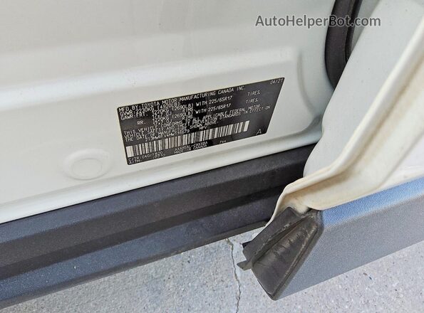 2T3MWRFV4MW116679 2021 TOYOTA RAV4 White VIN կոդի պիտակի տեսք