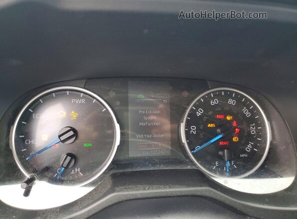 2T3MWRFV7KW018744 2019 TOYOTA RAV4 Blue Vista del cuadro de instrumentos