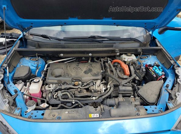 2T3MWRFV7KW018744 2019 TOYOTA RAV4 Blue Vista del compartimento del motor