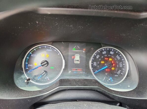 2T3MWRFV7LW055424 2020 TOYOTA RAV4 Gray Вид щитка приладів