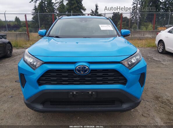 2T3MWRFV8MW117401 2021 TOYOTA RAV4 HYBRID Blue Instrument cluster view