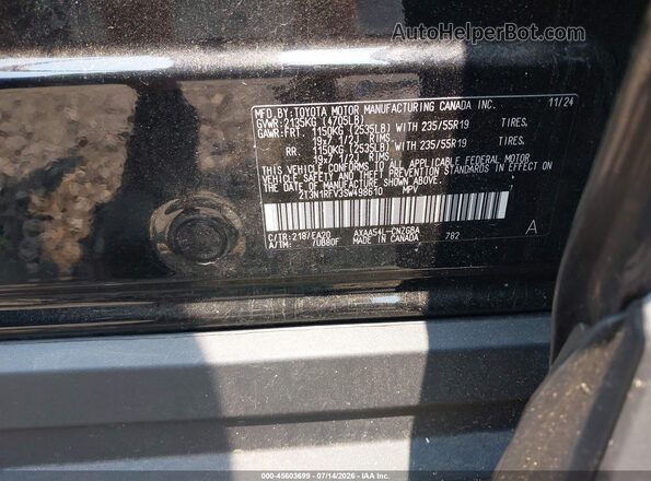 2T3N1RFV3SW498610 2025 TOYOTA RAV4 Black Շարժիչի բաժամունքի տեսք