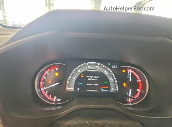 2T3N1RFV5KC028659 2019 TOYOTA RAV4 Silver Instrument cluster view