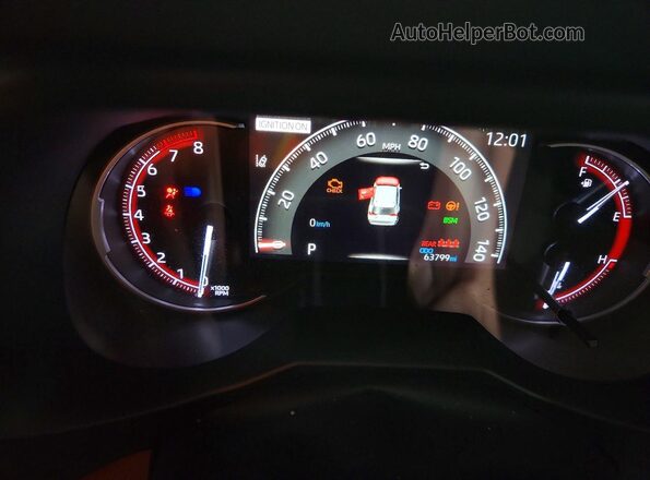 2T3N1RFVXLW085214 2020 TOYOTA RAV4 Maroon Вид щитка приладів
