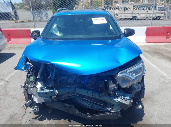 2T3NFREV1JW503319 2018 TOYOTA RAV4 Blue Instrument cluster view
