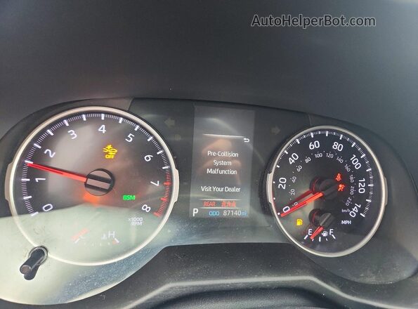 2T3P1RFV2LW128730 2020 TOYOTA RAV4 Black Вид щитка приладів