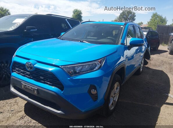 2T3P1RFV4KC010498 2019 TOYOTA RAV4 Blue Przód lewy