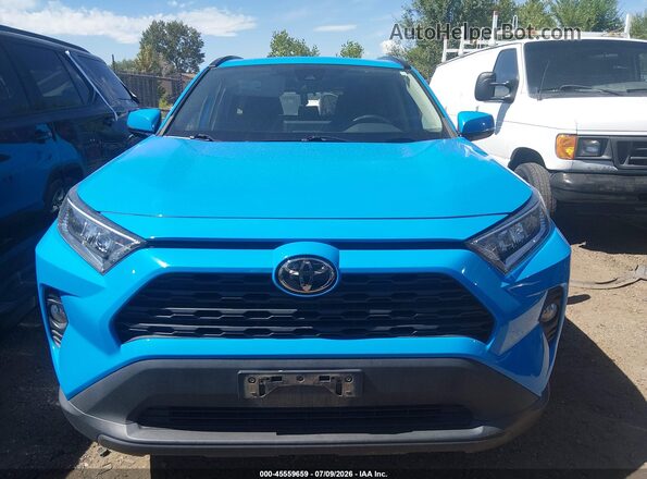 2T3P1RFV4KC010498 2019 TOYOTA RAV4 Blue Widok zestawu wskaźników