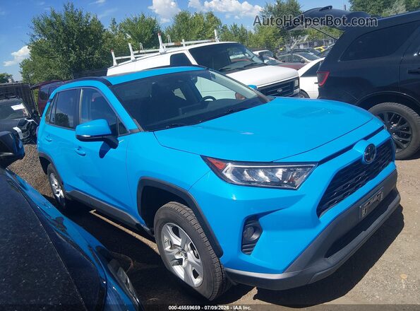 2T3P1RFV4KC010498 2019 TOYOTA RAV4 Blue Widok wnętrza z tyłu