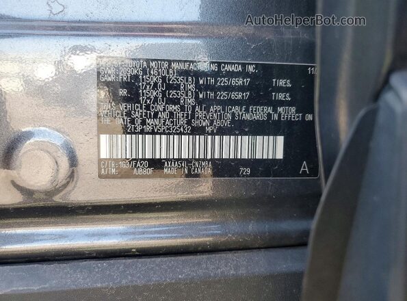 2T3P1RFV5PC325432 2023 TOYOTA RAV4 Gray Engine compartment view
