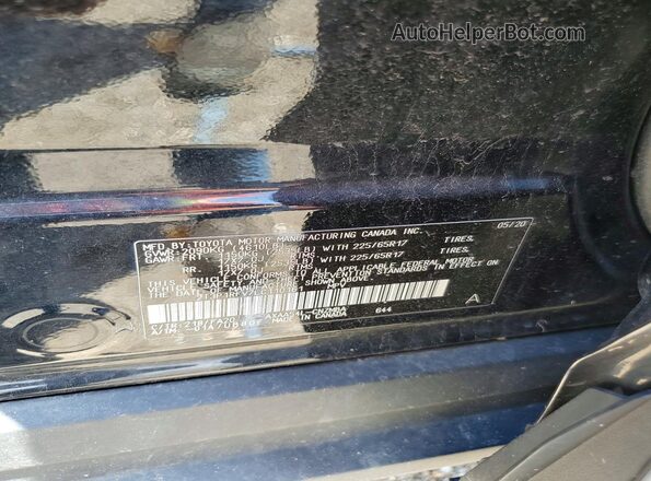2T3P1RFV7LC110161 2020 TOYOTA RAV4 Черный Вид подкапотного пространства