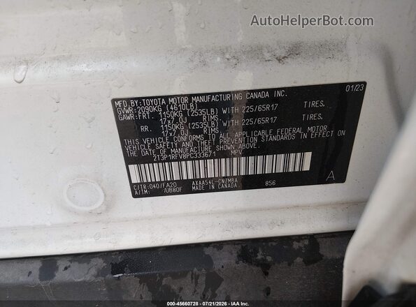 2T3P1RFV8PC333671 2023 TOYOTA RAV4 Белый Вид подкапотного пространства