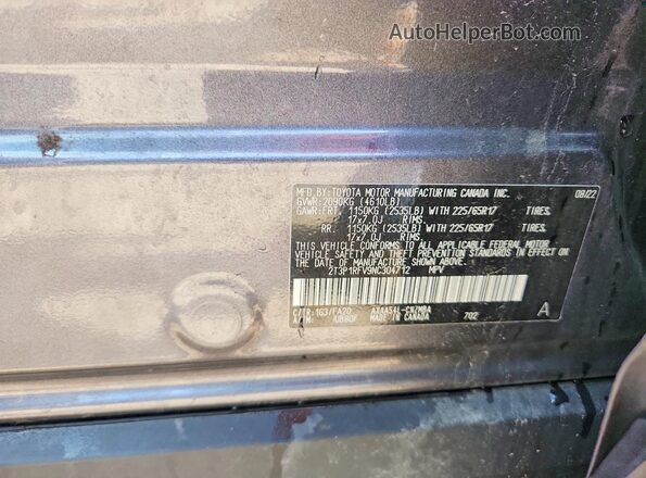 2T3P1RFV9NC304712 2022 TOYOTA RAV4 Gray Շարժիչի բաժամունքի տեսք