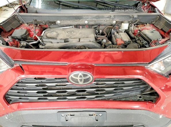 2T3P1RFVXKC039326 2019 TOYOTA RAV4 Red ძრავის განყოფილების ხედი