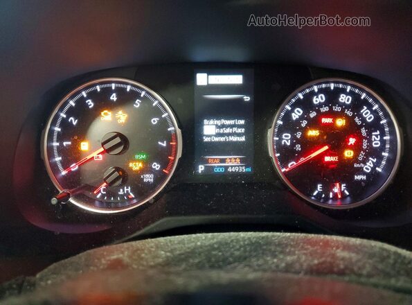 2T3P1RFVXMW166790 2021 TOYOTA RAV4 Black Instrument cluster view
