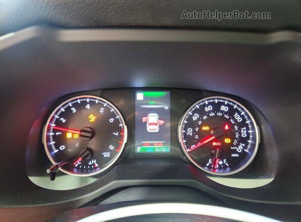 2T3P1RFVXNC279884 2022 TOYOTA RAV4 Black Vista del cuadro de instrumentos