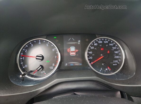2T3R1RFV7NW250270 2022 TOYOTA RAV4 Black Widok zestawu wskaźników