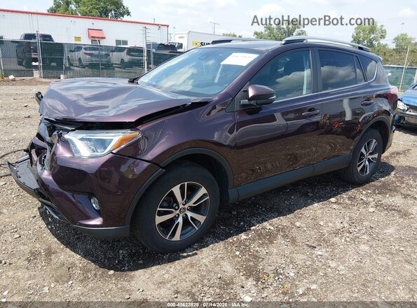 2T3RFREV1JW851994 2018 TOYOTA RAV4 Burgundy Передня ліва чверть