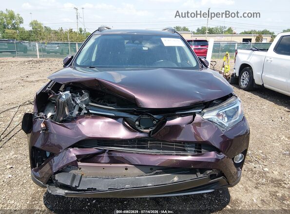 2T3RFREV1JW851994 2018 TOYOTA RAV4 Burgundy Вид щитка приладів