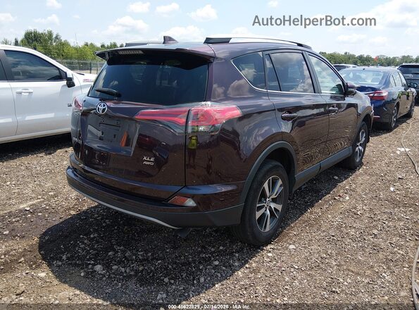 2T3RFREV1JW851994 2018 TOYOTA RAV4 Burgundy Задня права чверть