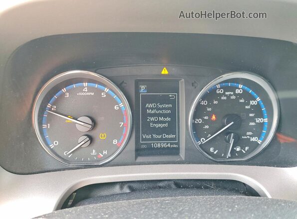 2T3RFREV2GW522052 2016 TOYOTA RAV4 Brown Instrument cluster view