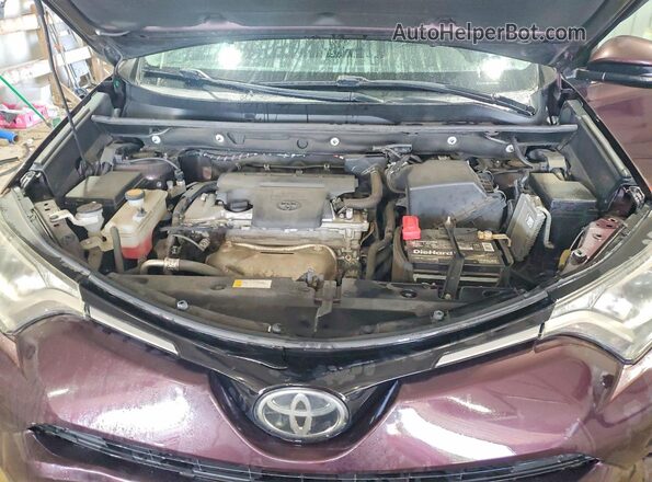 2T3RFREV3JW787392 2018 TOYOTA RAV4 Burgundy Widok komory silnika