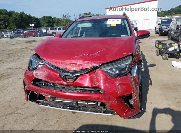 2T3RFREV5GW494828 2016 TOYOTA RAV4 Red Instrument cluster view